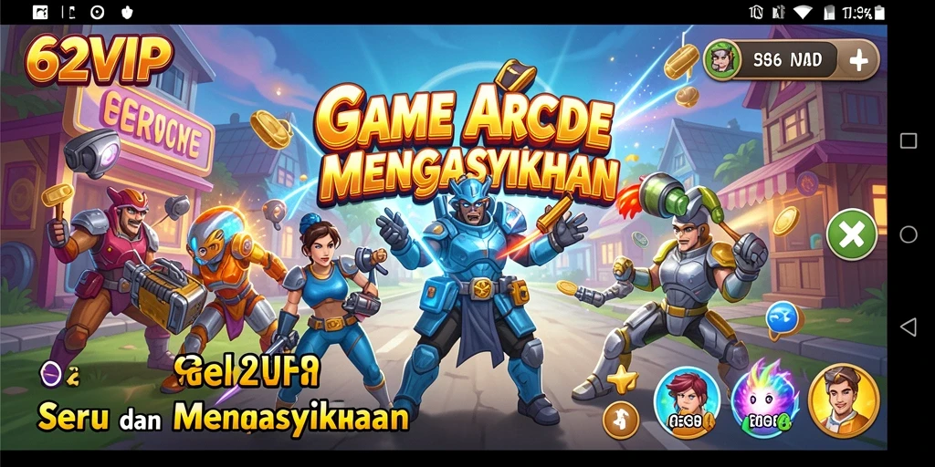 Tampilan gameplay seru dari 62VIP yang menantang.