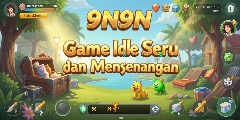 Tampilan gameplay 9N9N yang menarik dan penuh warna.