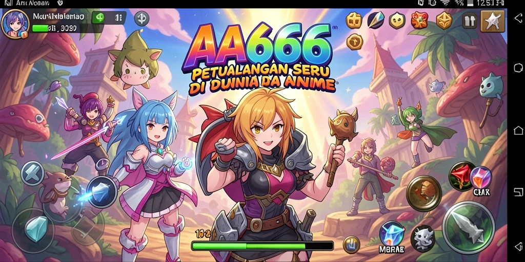 Gameplay AA666 yang menampilkan karakter anime ikonik.