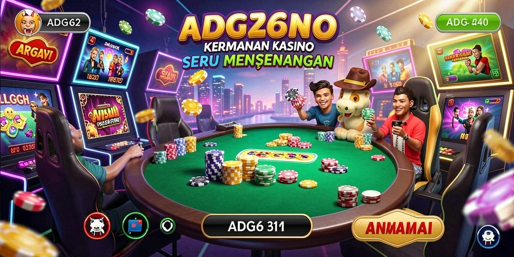 Tampilan gameplay seru di ADG62 dengan berbagai pilihan permainan Kasino.