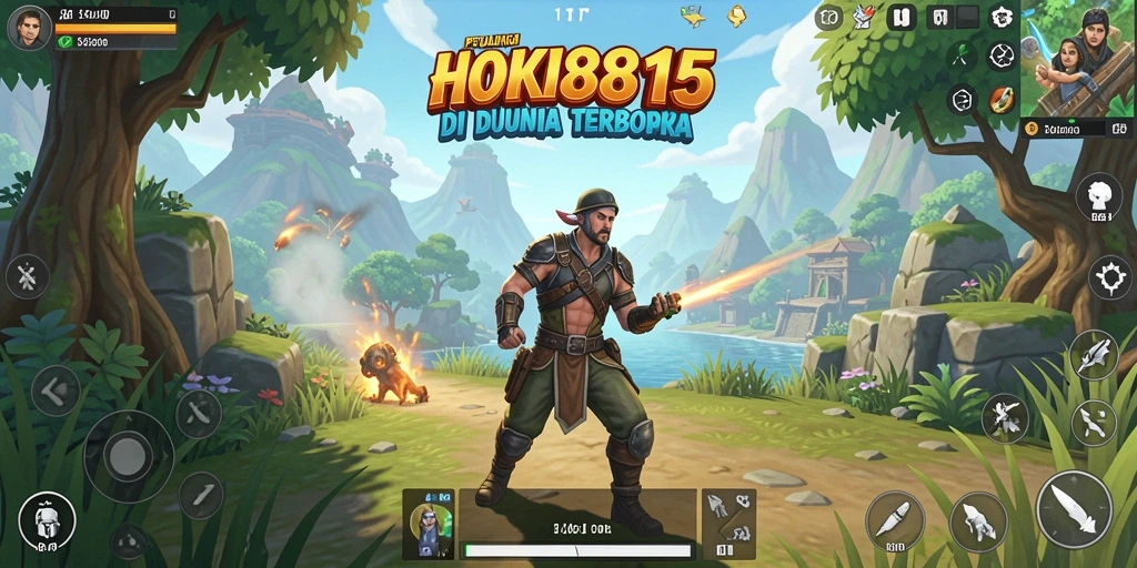 Tampilan utama gameplay HOKI8815 di dunia terbuka yang luas.