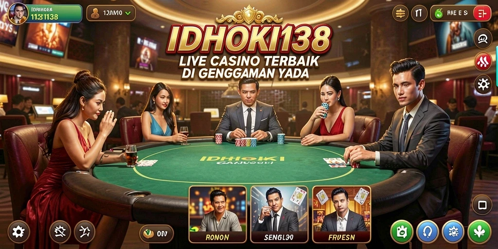 Tampilan gameplay Live Casino yang memukau di IDRHOKI138.