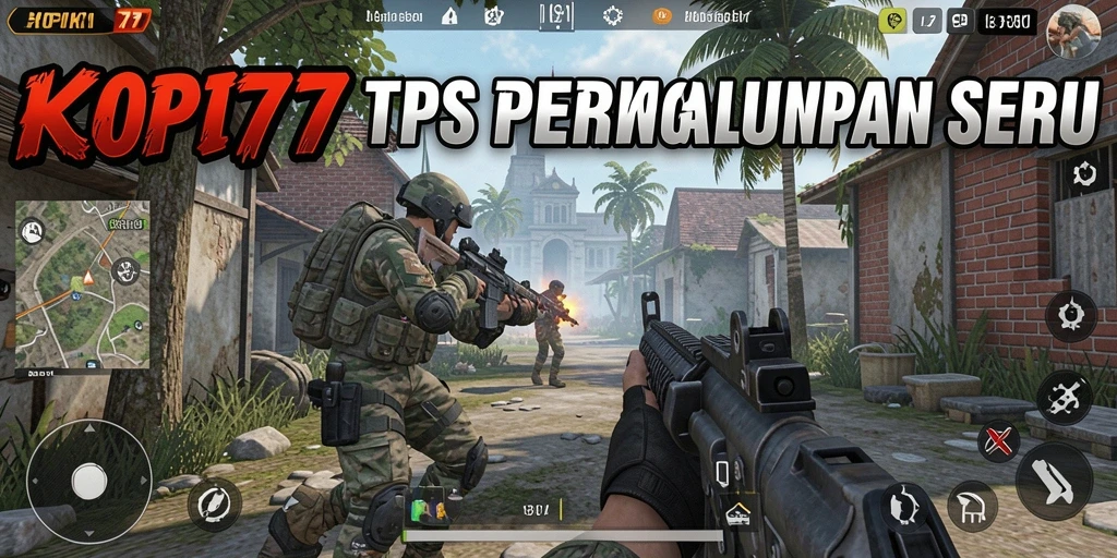 Screenshot gameplay KOPI77 menampilkan aksi seru dalam mode TPS.