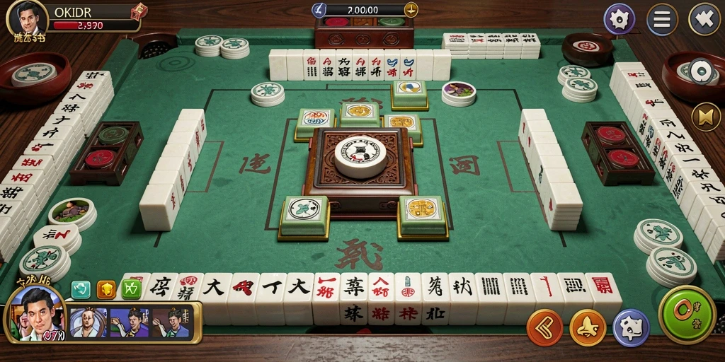 Tampilan menarik dari gameplay Mahjong di OKIDR.