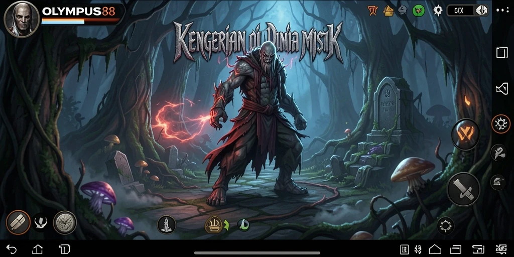Screenshot dari gameplay OLYMPUS88 yang menampilkan suasana Horror yang mencekam.