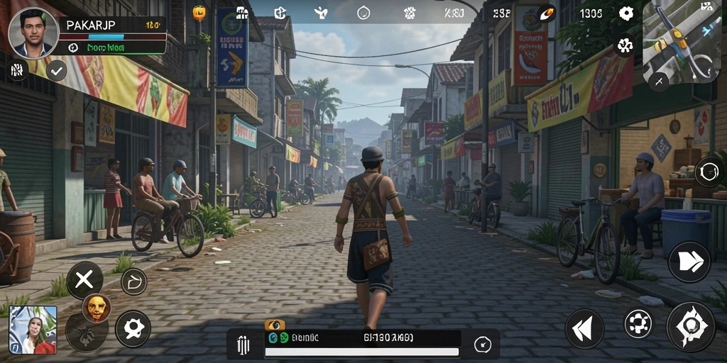 Gameplay PAKARJP menampilkan aksi seru dalam simulasi kehidupan.