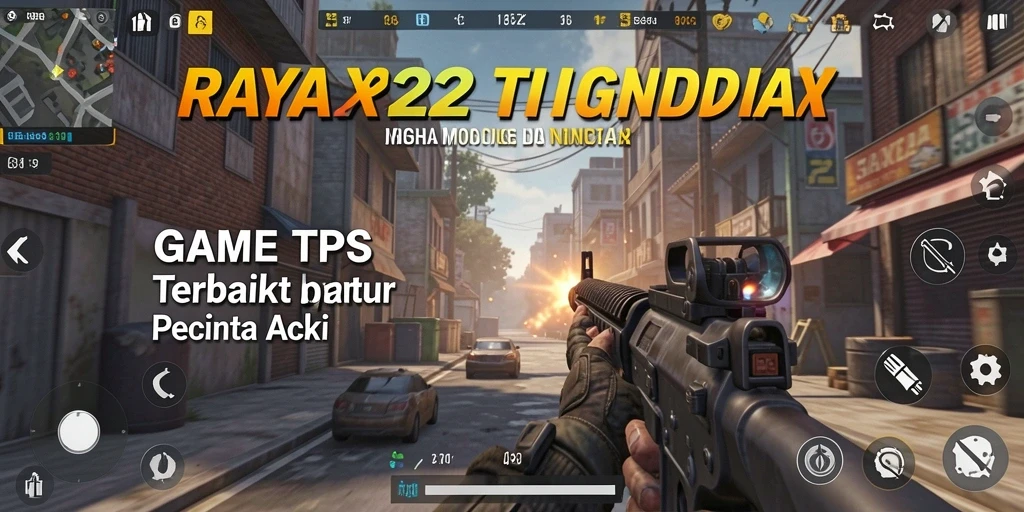 Tampilan utama gameplay RAYA22 dengan aksi menarik dan karakter dinamis.