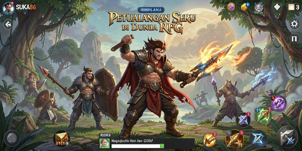 Tampilan gameplay seru dalam petualangan RPG yang imersif.