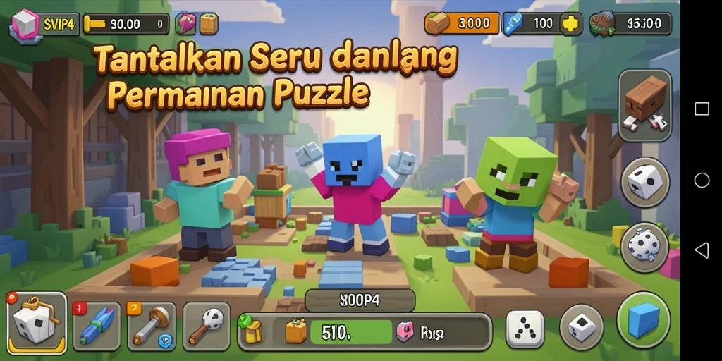 Screenshot gameplay SVIP4 menampilkan tantangan seru dalam puzzle.
